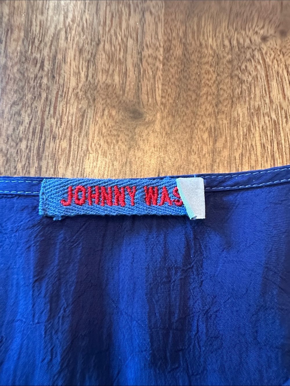 Johnny Was Navy Embroidered Floral Tunic. 25” length. - Picture 2 of 2